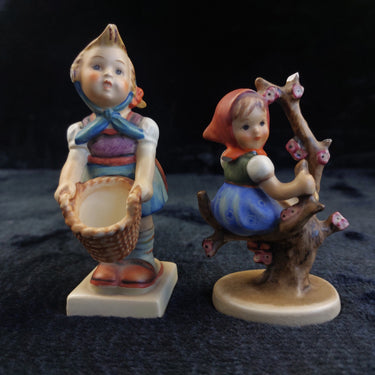 Goebel Hummel Girl With Basket Tree Scene Figurine W Germany Vintage see the pic0