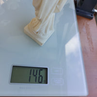 Thumbnail for Antique Giannelli A. 6.5in Woman Figurine White Marble Resin Italy see pics9