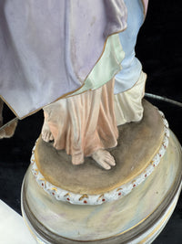 Thumbnail for Antique NH Porcelain Two Greek Goddesses Figurine Candle Holder Classical Decor8