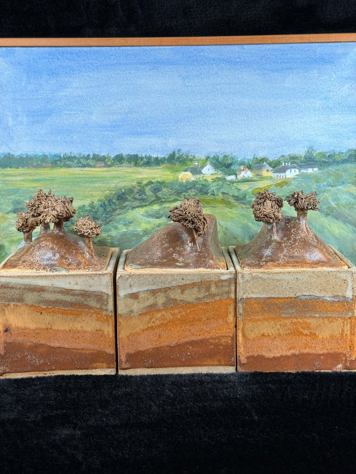 Studio Landscape Pottery Lidded Boxes Set – Handmade Ceramic Art Storage Jars10