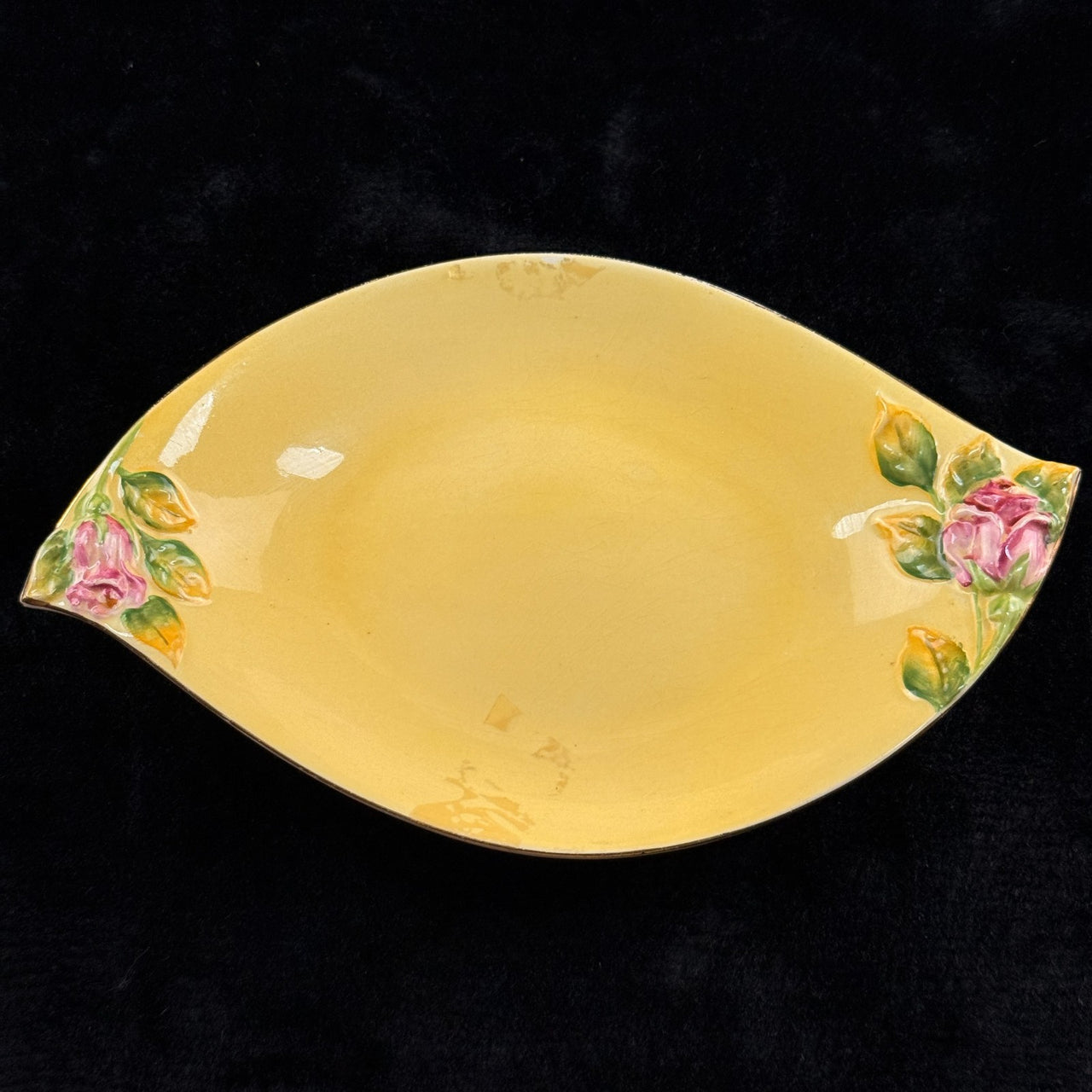 Royal Winton Grimwades England Yellow Rose Bowl Dish 5488 Hand Painted Floral Ar1