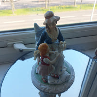 Thumbnail for Vintage Lady Porcelain And Girl Figurine Hand Painted Lace Detail see the pics.17