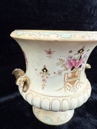 Thumbnail for Antique Crown Devon Dora Pattern Urn Vase Gilded Floral Pottery c. 1914 Vintage10