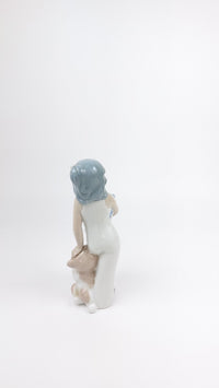 Thumbnail for Casades & Girl Dog Porcelain Figurine Spanish Handcrafted Floral Art 8.5