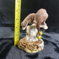 Thumbnail for Teviotdale Otter Figurine by Ed Janni Hand Painted Scotland, 5.5â Wildlife dec1