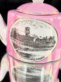 Thumbnail for Clear & Pink Collectibles Lot - Miniature Souvenir Teapot & Crystal Diamond Rare3