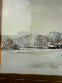 Thumbnail for Rustic Charm: An Original Michael Salthill Watercolor Paper Landscape Print.3