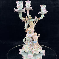 Thumbnail for Antique Dresden Meissen Style Sitzendorf Porcelain Candelabra 19th Century Decor12