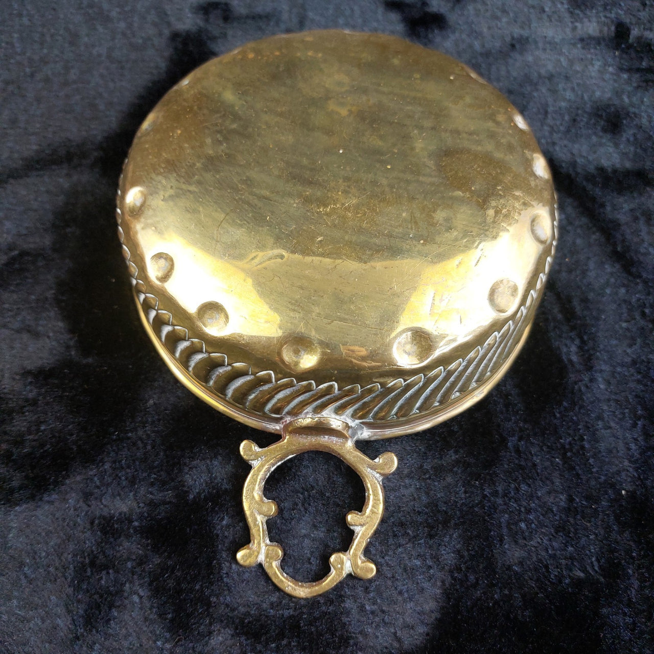 French Brass Wine Tester Good Worn Condition 5" Diameter Vintage Tasting Cup3