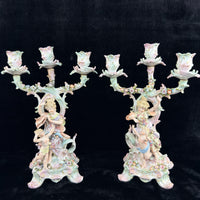 Thumbnail for Antique 1800s Sitzendorf Dresden Meissen Sty Porcelain Candelabra Rococo See Pic15