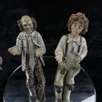 Thumbnail for Vintage Rare Signed by JR Art Pottery Clown Clay Figurines Lot of 221