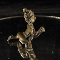 Thumbnail for Antique Brass Indian Baby Krishna Statue – 2.5” Hindu Bal Gopal Idol Figuri2