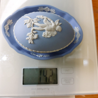 Thumbnail for Wedgwood Blue Jasperware Pin & Trinket Egg Dish see pictures Vase United Kingdom12