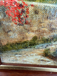 Thumbnail for Charming Vintage MCM Still Life and Farmhouse Paintings wood brown Set of3 frame7