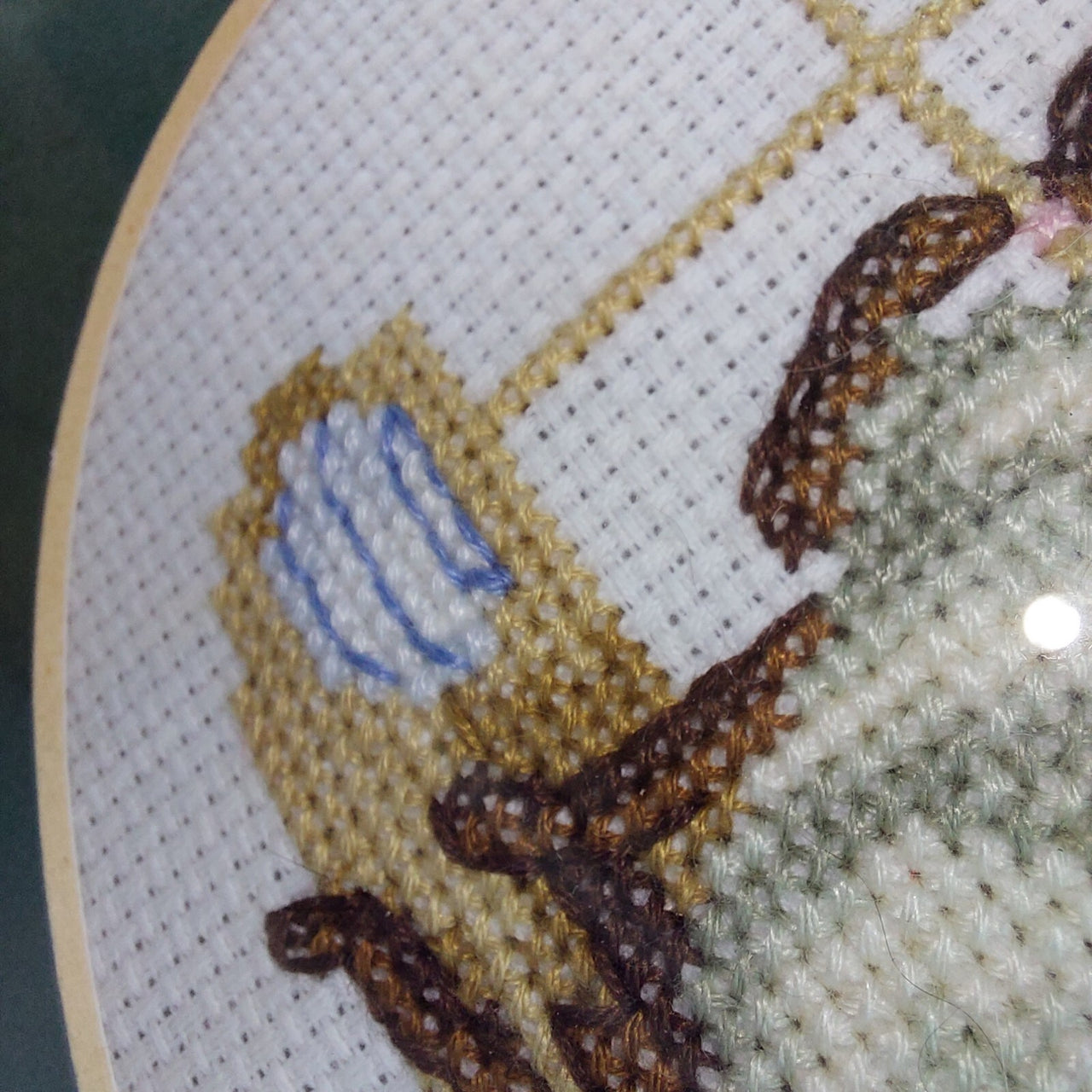 Handstitched Siamese Cat Cross Stitch Picture -Beautifully Framed Needlework Art6