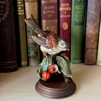Thumbnail for Giuseppe Armani Sparrow Capodimonte & Cherries Figurine Signed G. 7