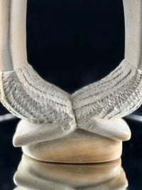 Thumbnail for Hand Carved Lovers Sculpture Vintage Stone Statue 11in Figurine Art Bookshelf 2