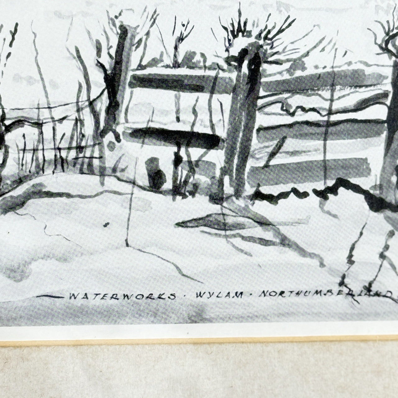 1947 Watercolour Brickworks by E. McCloud Framed Industrial Landscape Painting5