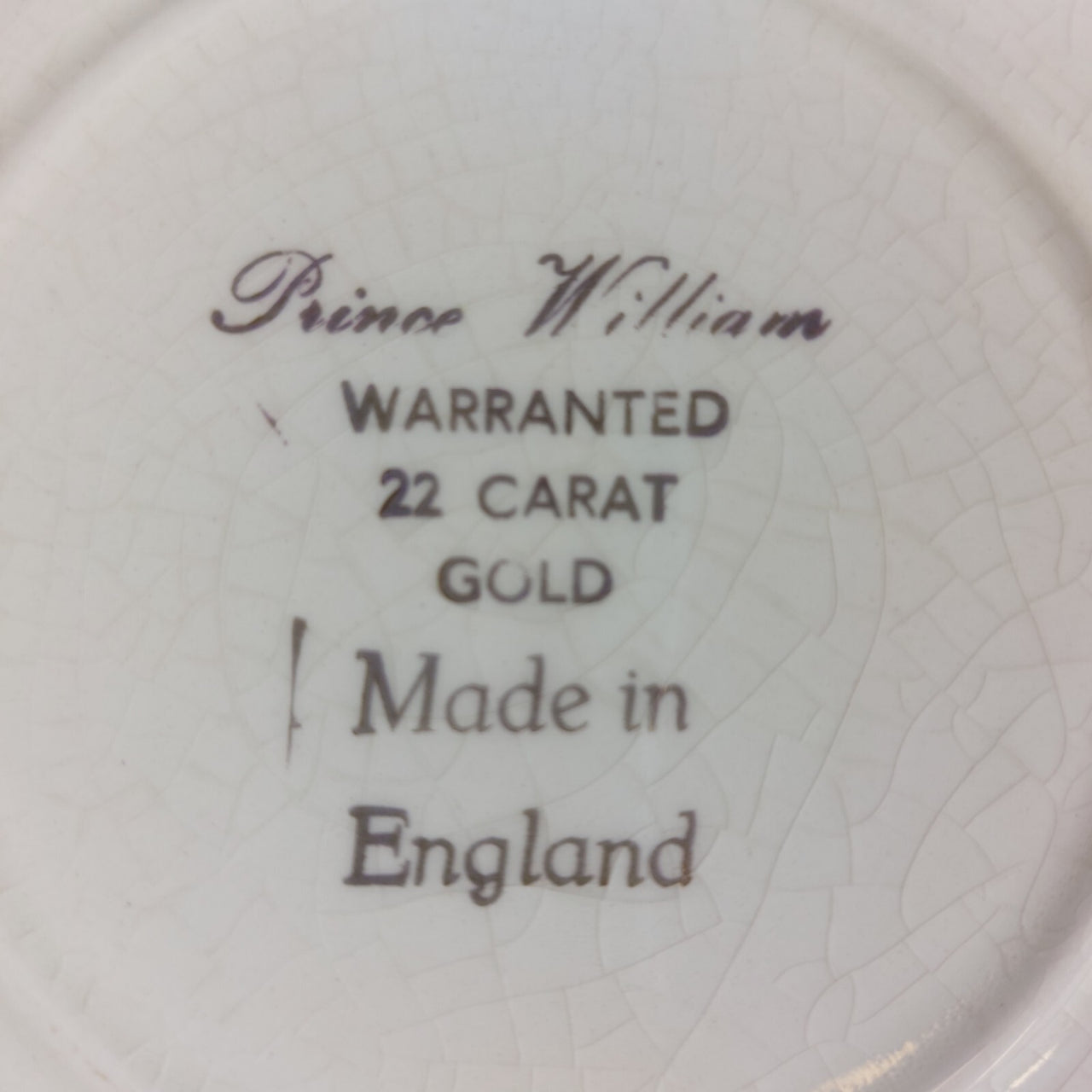 Tower Bridge Souvenir Plate Prince William Made inEng 5" 22K Gold Trim Vintage4