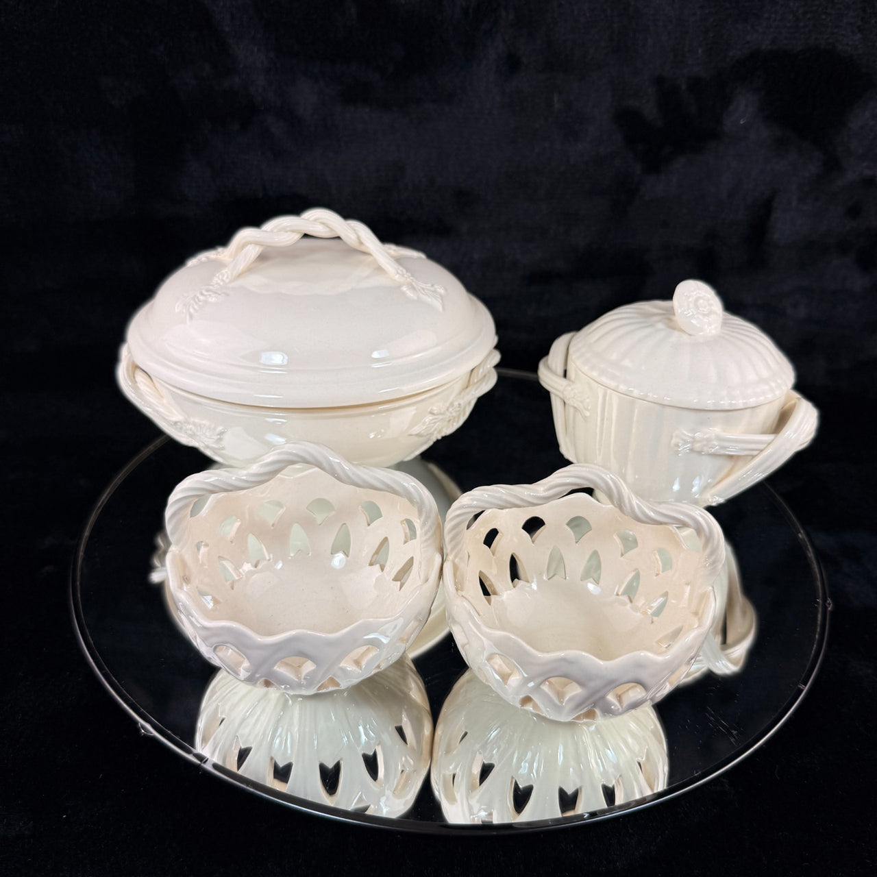 Royal Creamware Elegant "Occasions" Fine China Serving Set Porcelain Bowl Set9