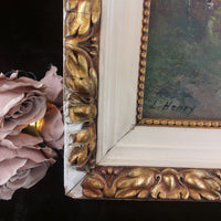 Thumbnail for 19th L. Century Henry Oil painting Castle Study 44×36cm See Gold Frame Antique.12