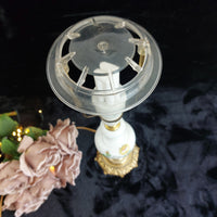 Thumbnail for Stunning Italian Porcelain gold brass Floral Table Lamp antique Decor 17