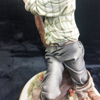 Thumbnail for Ades Fisherman Signed Capodimonte Porcelain Figurine 17