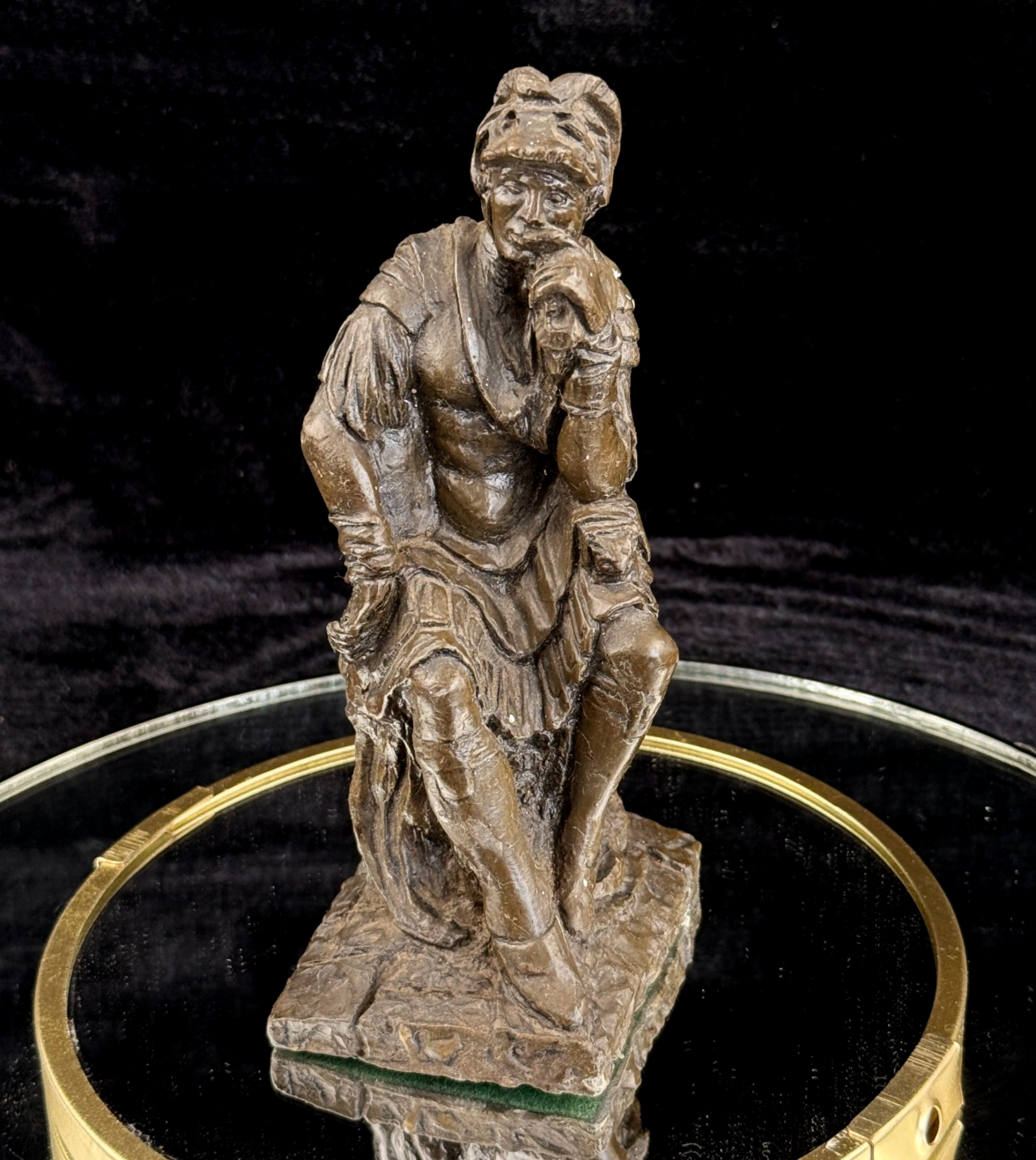 Bronze Lorenzo de Medici Figurine Sculpture Thinker Style 6" Renaissance Art.2