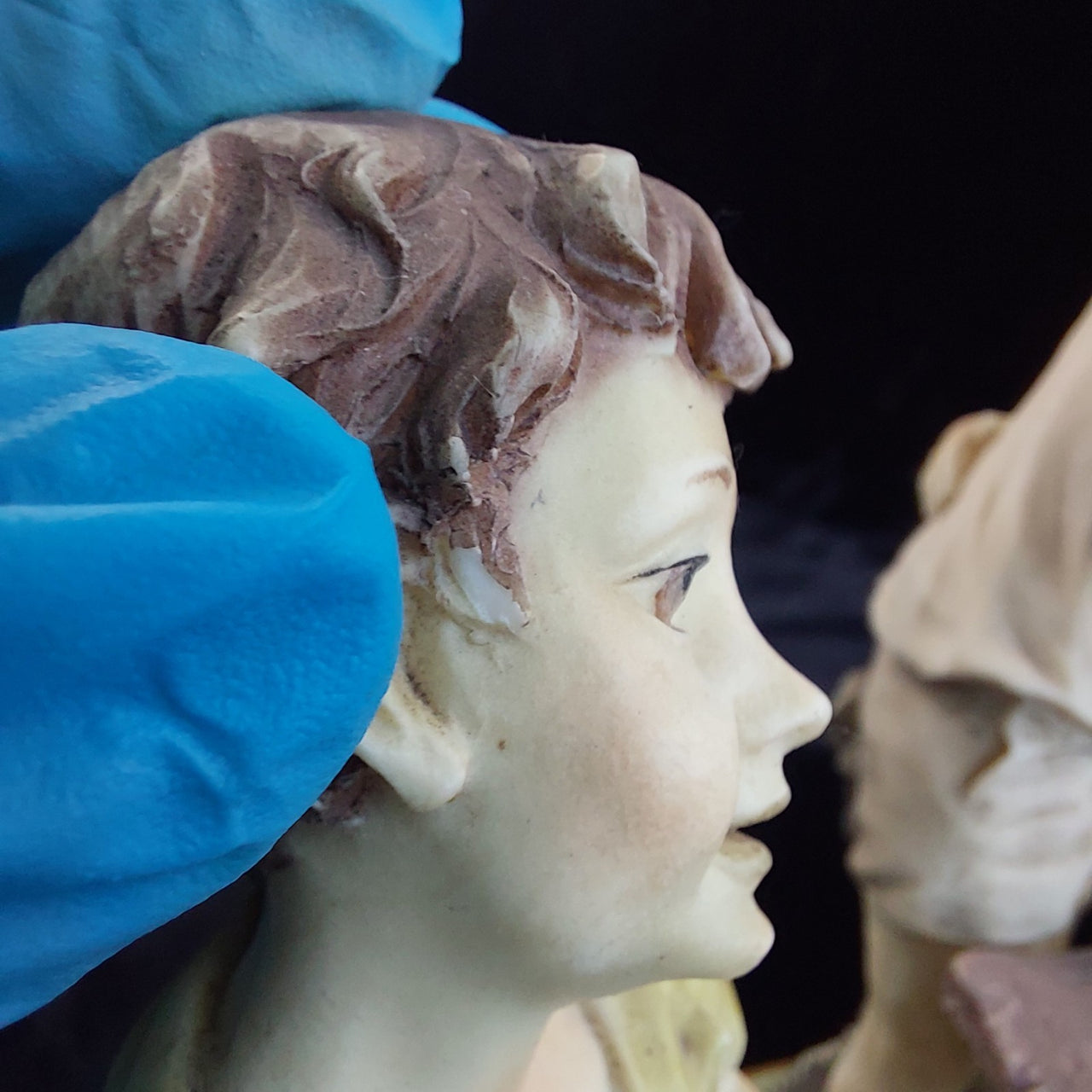 Very Large Capodimonte figurine 'The Card Players' Friends group pics see decor12
