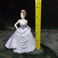Thumbnail for Good Coalport Luck English lady Porcelain by Jack Glynn purple mint condition 5
