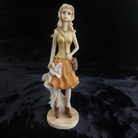 Thumbnail for Resin Girl Figurine with Purse & Dress –Blonde Vintage Style Statue  10