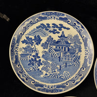 Thumbnail for Spode Mint Danbury Willow Pattern Plates x3 – Blue & White Collector antique Set5