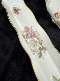 Thumbnail for Stunning St. George & Kenall Fine Bone China Floral vase and Tray Set England.11