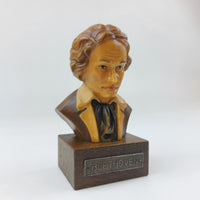 Thumbnail for Rare ANRI Handcrafted Vintage Beethoven Bust on Wood Base with Metal Nameplate0