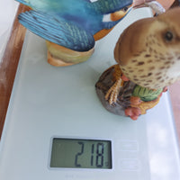 Thumbnail for Royal Worcester Kingfisher & Thrush Bird Figurines England ceramic repaired14