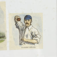 Thumbnail for Lucien Davis Cricket Art Print Framed 19thC Illustrations Sport Scene Technique 9