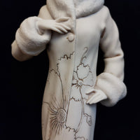 Thumbnail for RARE Giuseppe Armani Flowers Winter Lady figurine Florence boxed White Fur Coat.5