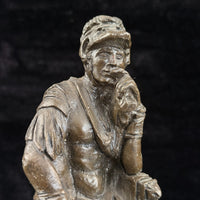 Thumbnail for Bronze Lorenzo de Medici Figurine Sculpture Thinker Style 6
