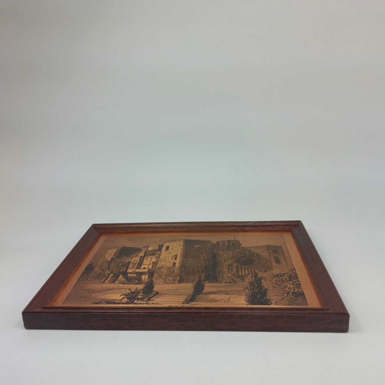 Ford Vintage Castle - Copper Etching Framed- Historical Landscape 24x17.5 cm4