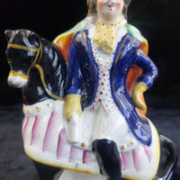 Thumbnail for Rare Staffordshire antique 1860s Figurine – Man on Horseback, 9