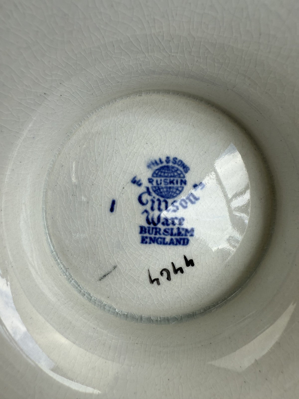 Antique vase S.Hancock & Sons Cimson Ware Burslem England Cache Pot/Bowl onStand1
