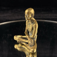 Thumbnail for Antique Brass Indian Starving Buddha Statue – 3” Fasting Siddhartha Figurin5