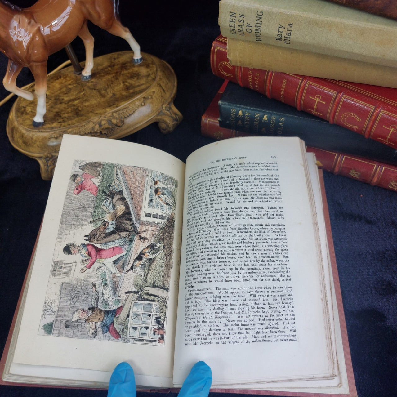 1854 book Antique Handley Cross Mr. Jorrocks's Hunt First Illustration Edition d18