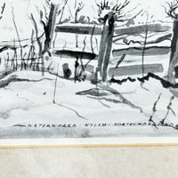 Thumbnail for 1947 Watercolour Brickworks by E. McCloud Framed Industrial Landscape Painting4