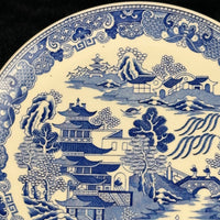 Thumbnail for Spode Mint Danbury Willow Pattern Plates x3 – Blue & White Collector antique Set13