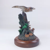 Thumbnail for Merlin Collection Owl Figurine on Tree Decorative Stump Collectible Statue Art d4