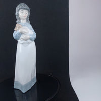 Thumbnail for NAO Handmade Beautiful Porcelain Young ladyl with Puppy Figurine - 8.9
