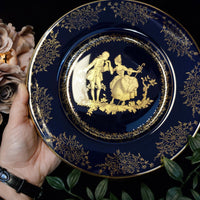 Thumbnail for Limoges Royal Blue  Glaze & Decorative Plate  Miniature Porcelain  Wall 3 Plates6