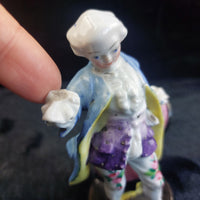 Thumbnail for Antique Rare Porcelain Figurine Man in Floral Pants, Marked, see the pics Blue7