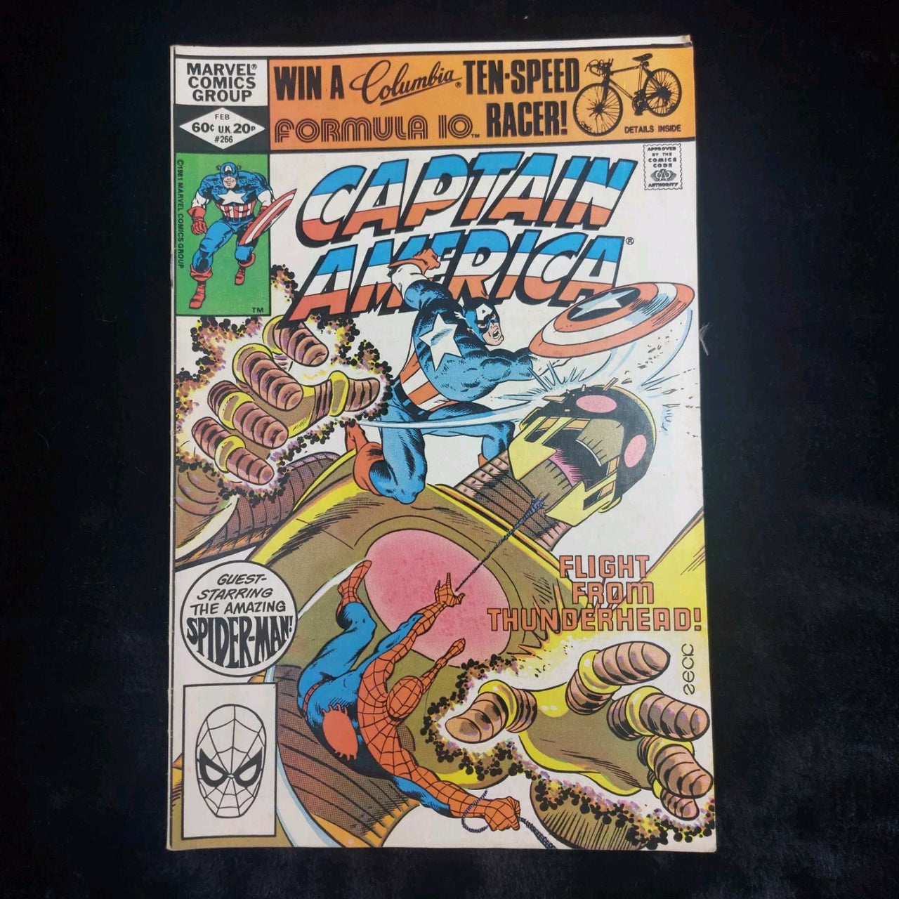 266 Marvel Captain Comics America Spider-Man Crossover (February 1982) Vintage0